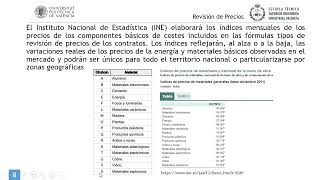 Ley de Contratos del Sector Público Revisión de Precios  89  UPV [upl. by Tarfe]