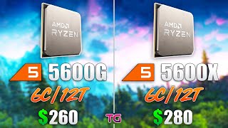 Ryzen 5 5600G vs Ryzen 5 5600X  Test in 8 Games [upl. by Refinne339]