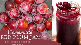 HOW TO  Make the MOST DELICIOUS HOMEMADE RED PLUM JAM [upl. by Eenoj611]