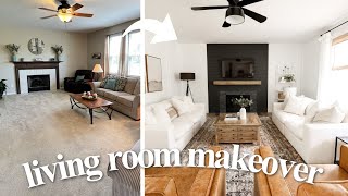 EXTREME DIY LIVING ROOM MAKEOVER  2022 Full Transformation [upl. by Arel]