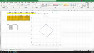 How to rotate a square in 2D in Excel [upl. by Sitoeht]