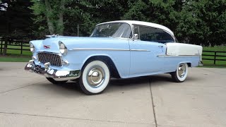 1955 Chevrolet Chevy Bel Air 235 CI Inline 6 Blue  Ivory amp Ride on My Car Story with Lou Costabile [upl. by Esra]