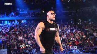 The Rock returns to WWE Raw Regreso de la roca a RAW 2011 [upl. by Neirod]