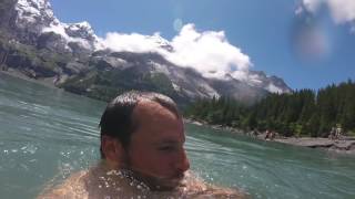 Swimming in Switzerland Oeschinen Lake [upl. by Valdis]