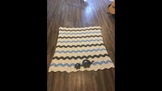 Crochet chevron blanket [upl. by Enimaj]