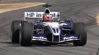 2004 WilliamsBMW FW26 F1 V10 w Aggressive TC Sound driving up Goodwood Hillclimb [upl. by Neved]