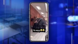 VIDEO Officer appears to slam student to ground in Cypress Springs High School fight [upl. by Enaira]