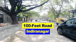 100 Feet Road Indra Nagar Bengaluru  Domlur bridge KFC to Dell Domlur  sky imprint  Hindi vlog [upl. by Barrada]