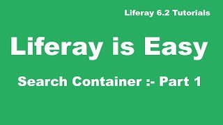 Liferay Tutorial 35  Search Container in Liferay Part 1 [upl. by Asiuqram]