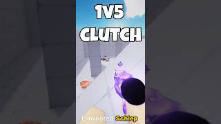 Roblox Rivals 1V5 Clutch VS Schlep roblox gaming [upl. by Baxie]