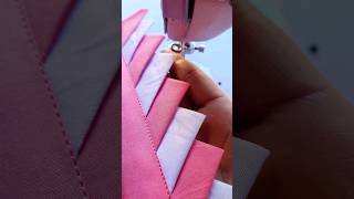 Sewing Tips And Tricks For This Fabulous Triagle Pattren For Sleeves And Border Design Shorts [upl. by Nona695]