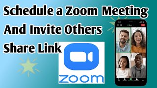 how to schedule a zoom meeting and invite others on mobile 2024 [upl. by Artcele505]