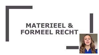 Materieel en formeel recht [upl. by Balbinder]