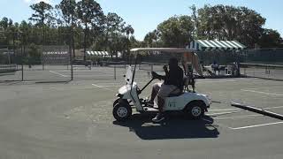 Golf Cart Tennis Court Sweeping [upl. by Aisatna]