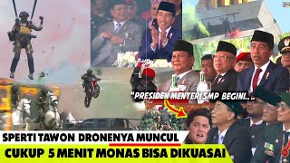 Takjub Presiden Jokowi Mentri TerngangaPanglima P Prabowo Drone Kuda Smp Passusnya Beraksi Di Monas [upl. by Convery]