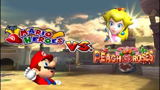 Mario Superstar Baseball Match 178 Qualifiers Mario Heroes Vs Peach Roses Window 16 [upl. by Iolenta]