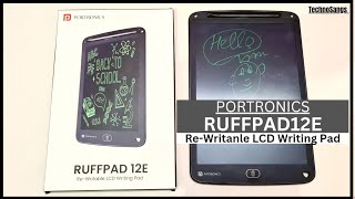 Portronics Ruffpad 12E ReWritable LCD writing pad review in Hindi304 cm por 1577under 1000 [upl. by Casilde]