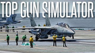 THE MOST AUTHENTIC TOP GUN SIMULATOR  DCS F14 Tomcat Supercarrier Ops [upl. by Ycnej]