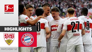 VfB Plays Poker for RunnerUp Spot  VfB StuttgartFC Bayern München 31 Highlights MD 32BL 2324 [upl. by Charlot]