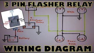 HOW TO WIRE 3 PIN FLASHER RELAY 12 VOLTS 3 PIN ELECTRONIC FLASHER RELAY [upl. by Anol]