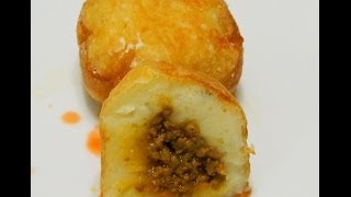 Rellenos de Papa or Stuffed Potato Balls [upl. by Itirp]