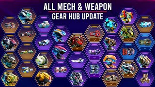 All Mechs and Weapons Price  Gear Hub New Update  Mech Arena [upl. by Newlin]