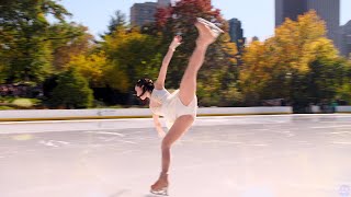 Koko Hirano performs to JVKEs quotgolden hourquot at the 2023 Wollman Rink Opening [upl. by Australia]