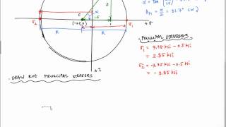 Example Mohrs Circle Part 2 of 3OLD  Principal Stress Calculations [upl. by Feucht]