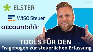 3 Tools für den Fragebogen zur steuerlichen Erfassung Accountable  WISO  Elster online [upl. by Ramalahs]