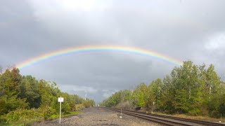 3 CPKC Trains at Kemptville Ontario DJI Drone Footage 972024 [upl. by Lopez]