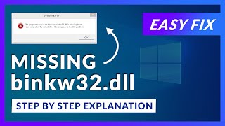 binkw32dll Missing Error  How to Fix  2 Fixes  2021 [upl. by Hollerman]