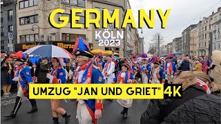 Cologne Germany Karneval Umzug 2023 4K [upl. by Ahsel470]