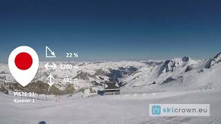 Hintertuxer Gletscher Austria  ski run 11  Kaserer 1 from top to bottom [upl. by Gebhardt146]