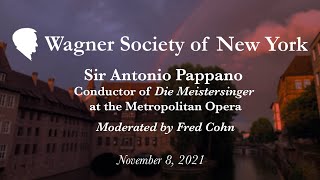 Sir Antonio Pappano Die Meistersinger conductor Interview Nov 8 2021 [upl. by Lihkin]