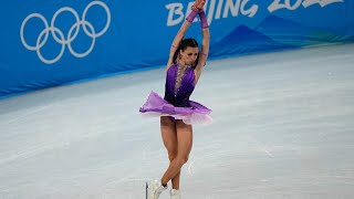 Kamila Valieva completes successful quad jump at Winter Olympics in Beijing [upl. by Maples570]