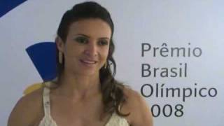 Maurren fala sobre a conquista do troféu de melhor atleta do ano no Prêmio Brasil Olímpico 2008 [upl. by Slerahc833]