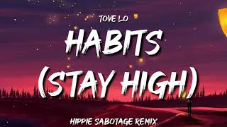 Tove Lo  Habits Stay High  Hippie Sabotage Remix Lyrics quotTiktok songquot [upl. by Dysart]