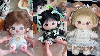 我们来给棉花娃娃换新衣服和梳一个漂亮的头发。clay kawaii squishy sticker diy [upl. by Ecarret]