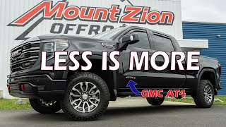 Less is More Lift on a 2022 GMC AT4 or Chevy Trail Boss [upl. by Carpenter]