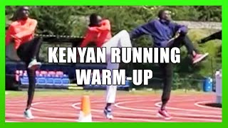 Kenyan Running WarmUp  Elite Track Drills [upl. by Eimot]