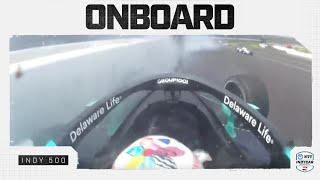 Ride with Marcus Ericsson during scary Indy 500 practice incident  Onboard Camera  INDYCAR [upl. by Wershba]