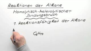 Reaktionen der Alkane  Homolytischer und heterolytischer Bindungsbruch  Chemie  Organische Chemie [upl. by Adnamra]