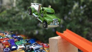 Jump over 100 Hot Wheels Cars [upl. by Onurb357]