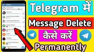 Telegram Ka Message Delete Kaise Kare  How to Delete Telegram Message Telegram Message Delete 2021 [upl. by Hutt54]