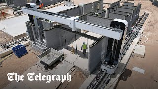 3Dprinted homes get built by robots in Texas neighbourhood [upl. by Aneris]