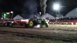 John Deere 4030 Tractor Pulls In SWOTTP At Brigden Fair 2015 [upl. by Arlee699]