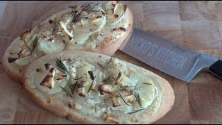 POTATO PIZZA FLATBREADS  Nickos Kitchen [upl. by Ayortal]