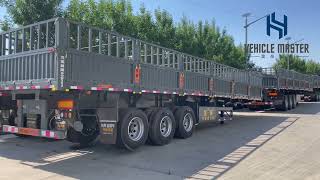 3 Axle Cargo Fence Semi Trailer  Vehicle Master [upl. by Schaffel]