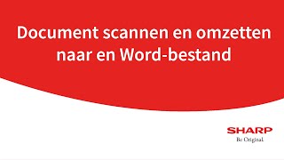 MFP  Gescand document omzetten naar Wordbestand  Instructie [upl. by Gnik606]