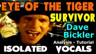 SURVIVOR  EYE OF THE TIGER  Dave Bickler  ISOLATED VOCALS  Analysis and Tutorial [upl. by Yemarej]